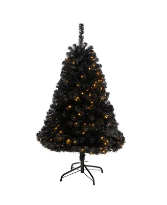 Artificial Christmas Tree with 170 Clear Led Lights, 4'