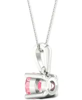 Forever Grown Diamonds Lab-Created Pink Diamond Solitaire 18" Pendant Necklace (1/3 ct. t.w.) in Sterling Silver