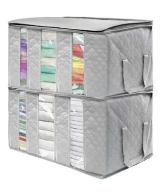 Foldable 3 Sectional Storage Organizer Bag, Set of 2