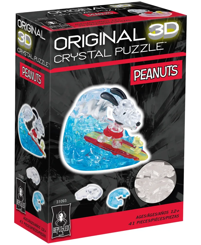 BePuzzled 3D Crystal Puzzle - Peanuts Snoopy Surf