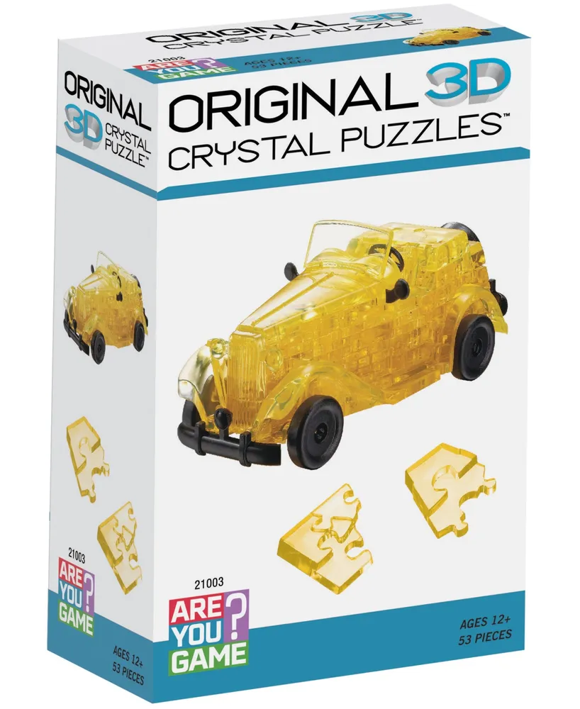 Areyougame 3D Crystal Puzzle - Classic Car Yellow