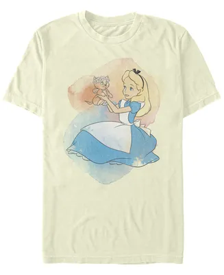Men's Alice Wonderland Watercolor Short Sleeve T-shirt