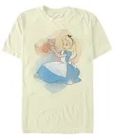 Men's Alice Wonderland Watercolor Short Sleeve T-shirt