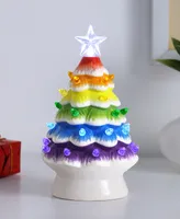 Mr. Christmas Nostalgic Ceramic Rainbow Tree, 7"