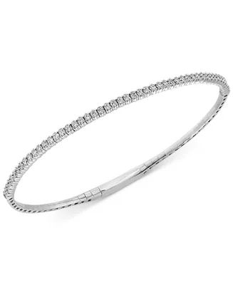 Effy Diamond Skinny Bangle Bracelet (3/4 ct. t.w.) in 14k White Gold