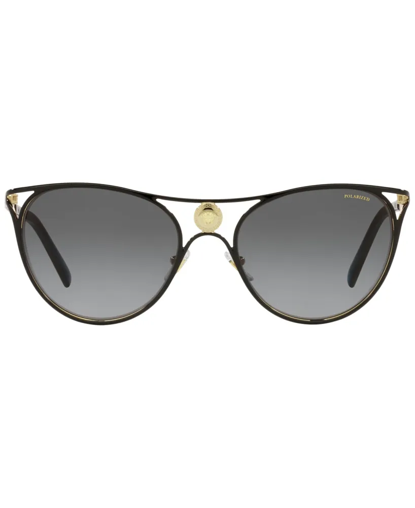 Versace Women's Polarized Sunglasses, VE2237 - Black, Gold