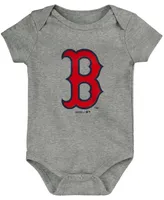 Newborn Infant Navy, Red, Gray Boston Red Sox Born To Win Bodysuit Set, 3 Pack