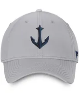 Men's Gray Seattle Kraken Secondary Logo Flex Hat