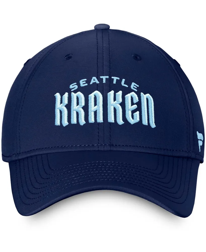 Men's Deep Sea Navy Blue Seattle Kraken Wordmark Flex Hat