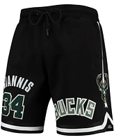 Men's Pro Standard Giannis Antetokounmpo Black Milwaukee Bucks Player Shorts