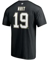 Men's Ryan Whitney Black Pittsburgh Penguins Authentic Stack Retired Player Nickname Number T-shirt