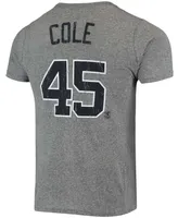 Men's Gerrit Cole Heathered Gray New York Yankees Name Number Tri-Blend T-shirt