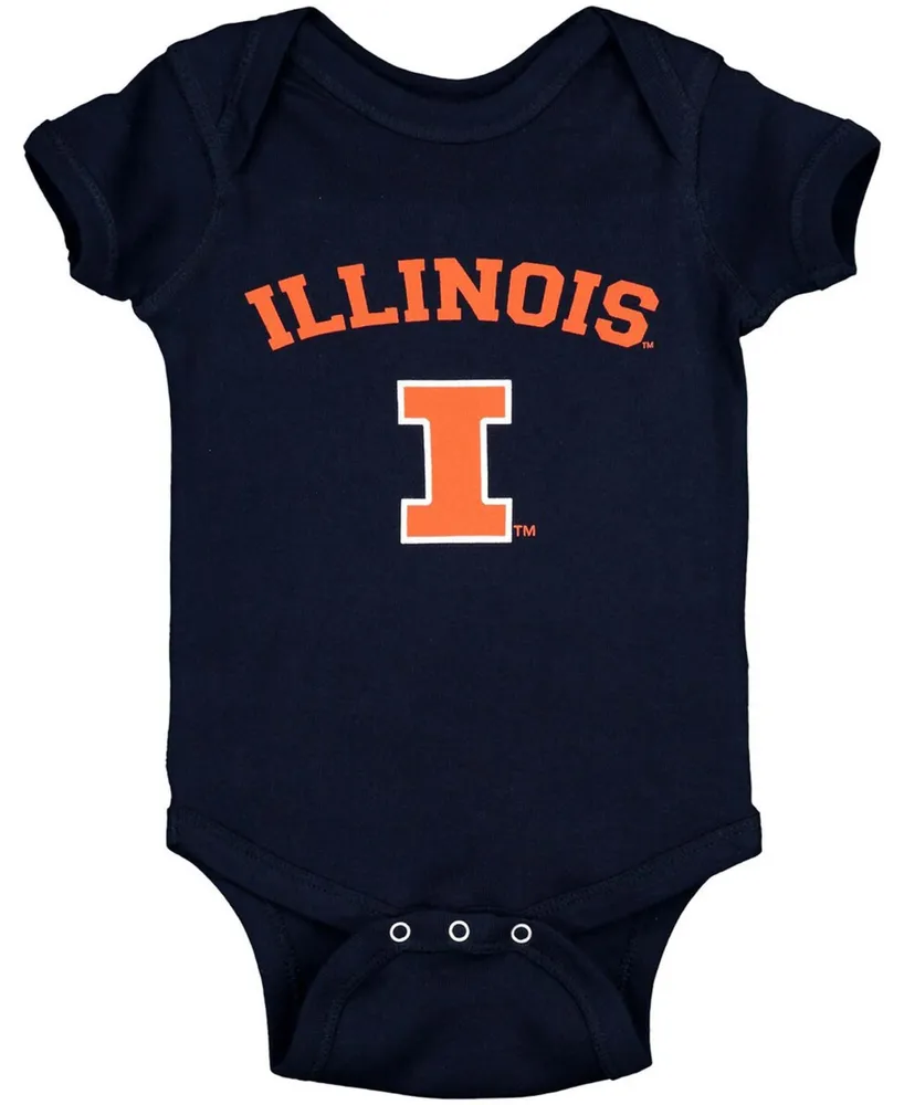 Infant Navy Illinois Fighting Illini Arch Logo Bodysuit