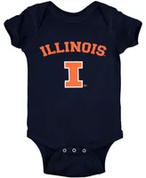 Infant Navy Illinois Fighting Illini Arch Logo Bodysuit