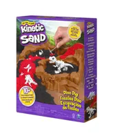 Kinetic Sand, Dino Dig Playset with 10 Hidden Dinosaur Bones to Discover - Multi