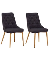 Jacobsen Upholstered Mid Century Side Chairs, Set of 2