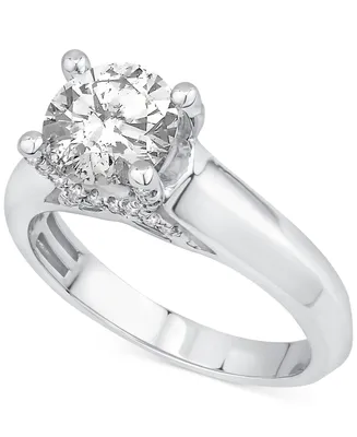 Diamond Solitaire Engagement Ring (1-5/8 ct. t.w.) in 14k White Gold