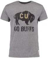 Men's Original Retro Brand Heathered Gray Colorado Buffaloes Go Buffs Vintage-Inspired Tri-Blend T-shirt