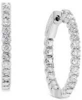 Diamond Inside Out Hoop Earrings (1-1/2 ct. t.w.) in 14k White Gold