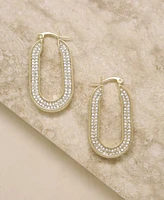 Ettika Crystal Spotlight Hoop Earrings