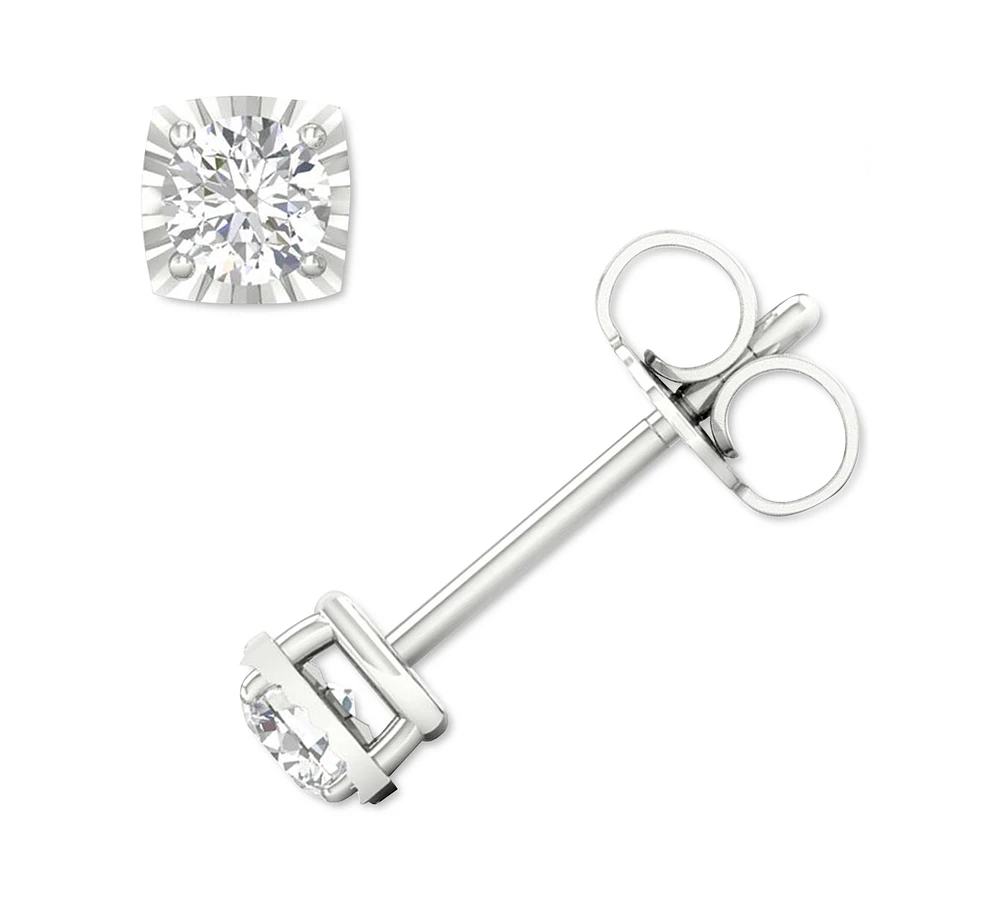 Diamond Enhancer Stud Earrings (1/4 ct. t.w.) in 14k White Gold