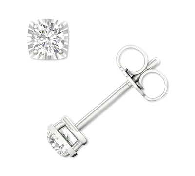 Diamond Enhancer Stud Earrings (1/4 ct. t.w.) in 14k White Gold