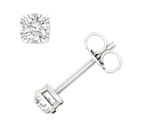 Diamond Enhancer Stud Earrings (1/4 ct. t.w.) in 14k White Gold