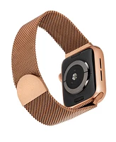 WITHit Rose Gold-Tone Stainless Steel Mesh Band designed for Apple Watch 42mm (Series 1-3 only) & 44/45/46/49mm (Ultra & Ultra 2)