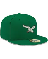 Men's Kelly Green Philadelphia Eagles Omaha Throwback 59FIFTY Fitted Hat