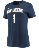 Women's Zion Williamson Navy New Orleans Pelicans Name & Number Performance T-shirt