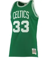 Men's Larry Bird Kelly Green Boston Celtics 1985-86 Hardwood Classics Swingman Jersey