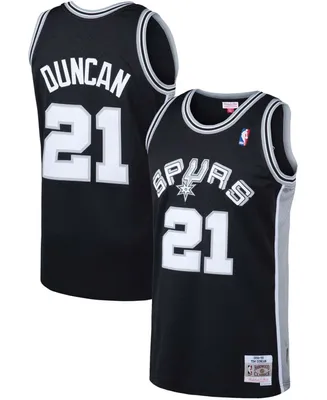 Men's Tim Duncan Black San Antonio Spurs 1998-99 Hardwood Classics Swingman Jersey