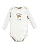 Hudson Baby Baby Boys Hudson Cotton Long-Sleeve Bodysuits, Forest Deer -Pack