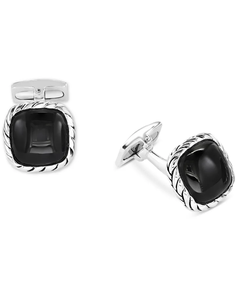 Effy Men's Tiger Eye Cufflinks in Sterling Silver (Also in Black Agate)