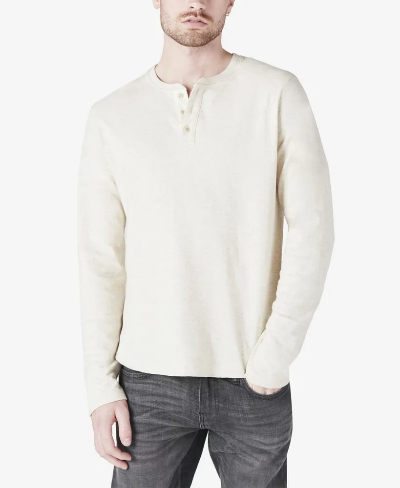 Lucky Brand Men's Duo-Fold Henley Long Sleeve Sweater