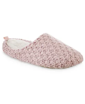 Isotoner Signature Women's Chunky Knit Sutton Hoodback Slippers