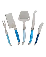 French Home Laguiole 5 Piece Cheese Knife, Fork and Slicer Set