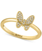 Effy Diamond Butterfly Ring (1/10 ct. t.w.) Sterling Silver or 14k Gold-Plated