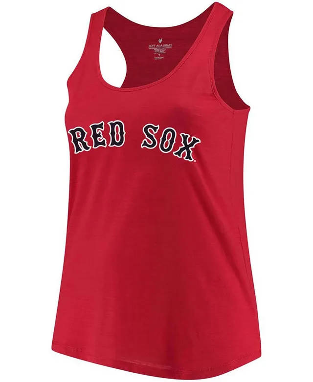 Women's Majestic Threads Red Los Angeles Angels Scoop Neck