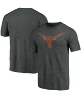 Men's Fanatics Heathered Charcoal Texas Longhorns Classic Primary Tri-Blend T-shirt