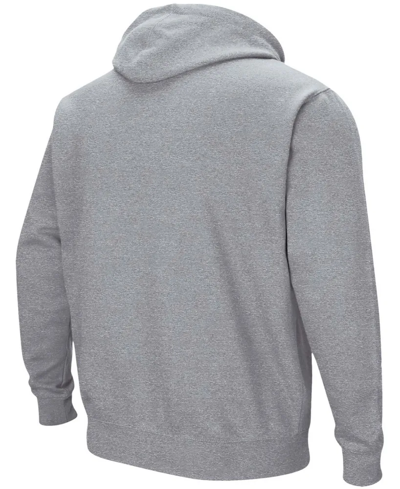 Men's Heather Gray New Hampshire Wildcats Arch and Logo Pullover Hoodie