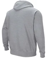 Men's Heather Gray New Hampshire Wildcats Arch and Logo Pullover Hoodie