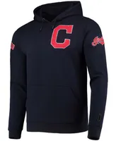 Men's Navy Cleveland Guardians Team Logo Pullover Hoodie