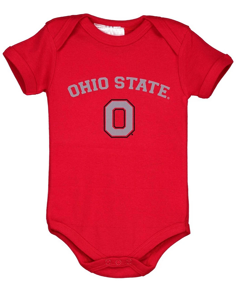 Infant Boys and Girls Scarlet Ohio State Buckeyes Arch and Logo Bodysuit