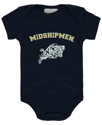 Infant Boys and Girls Navy Midshipmen Arch and Logo Bodysuit