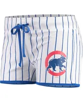 Women's White, Royal Chicago Cubs Vigor Sleep Shorts