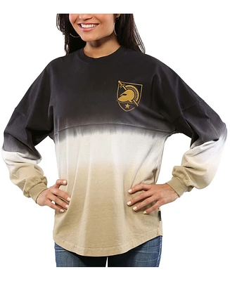 Women's Black Army Knights Ombre Long Sleeve Dip-Dyed