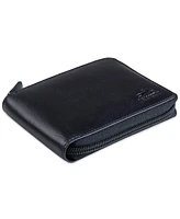 Men's Bellagio Collection Zippered Bifold Wallet with Removable Pass Case