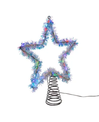 Kurt Adler 12.2" Tinsel Star Tree Topper with Led Lights