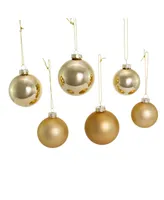 Kurt Adler 60-80 Mm Shiny and Matte Glass Ball Ornaments 20 Piece Set